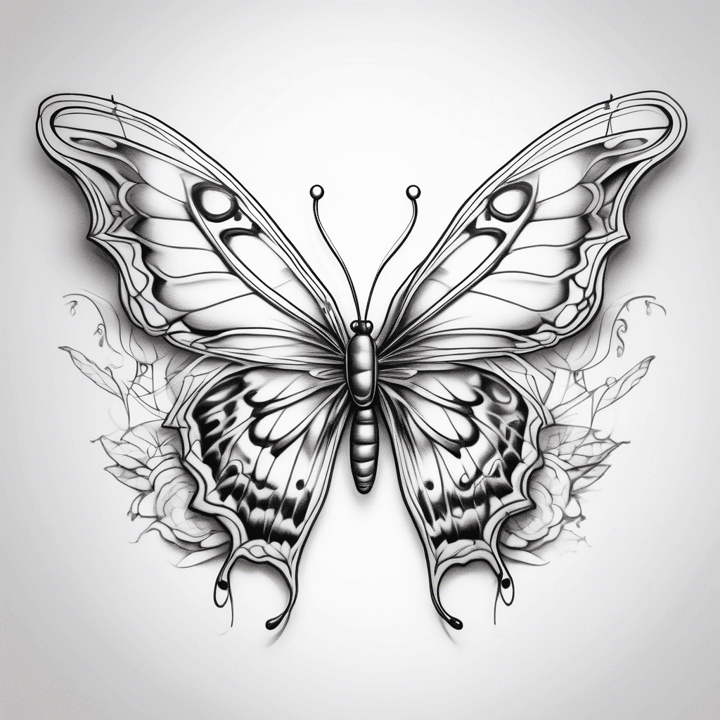 a flying butterfly
