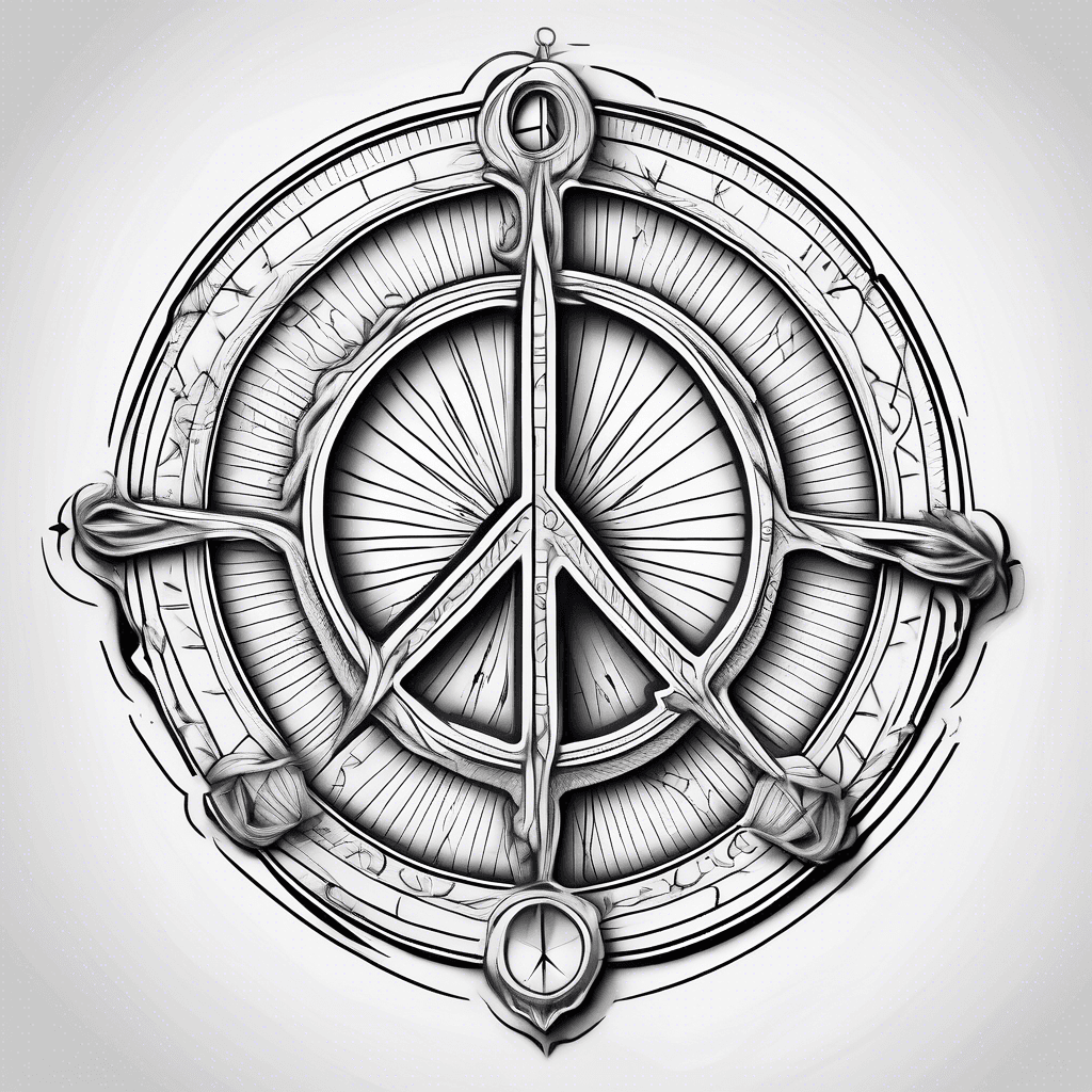 peace sign compass for men
