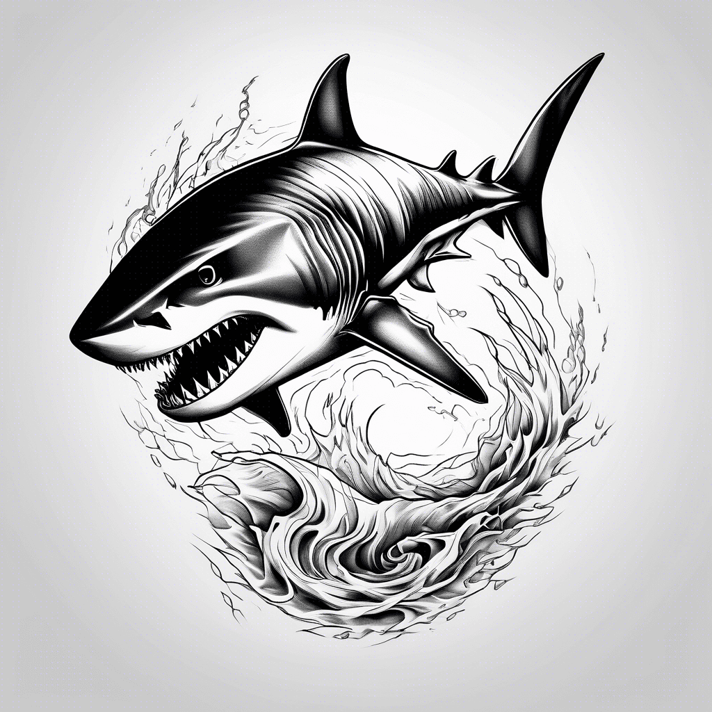 Menacing shark