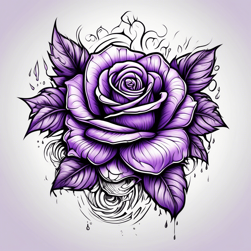 Purple rose and waterfall 