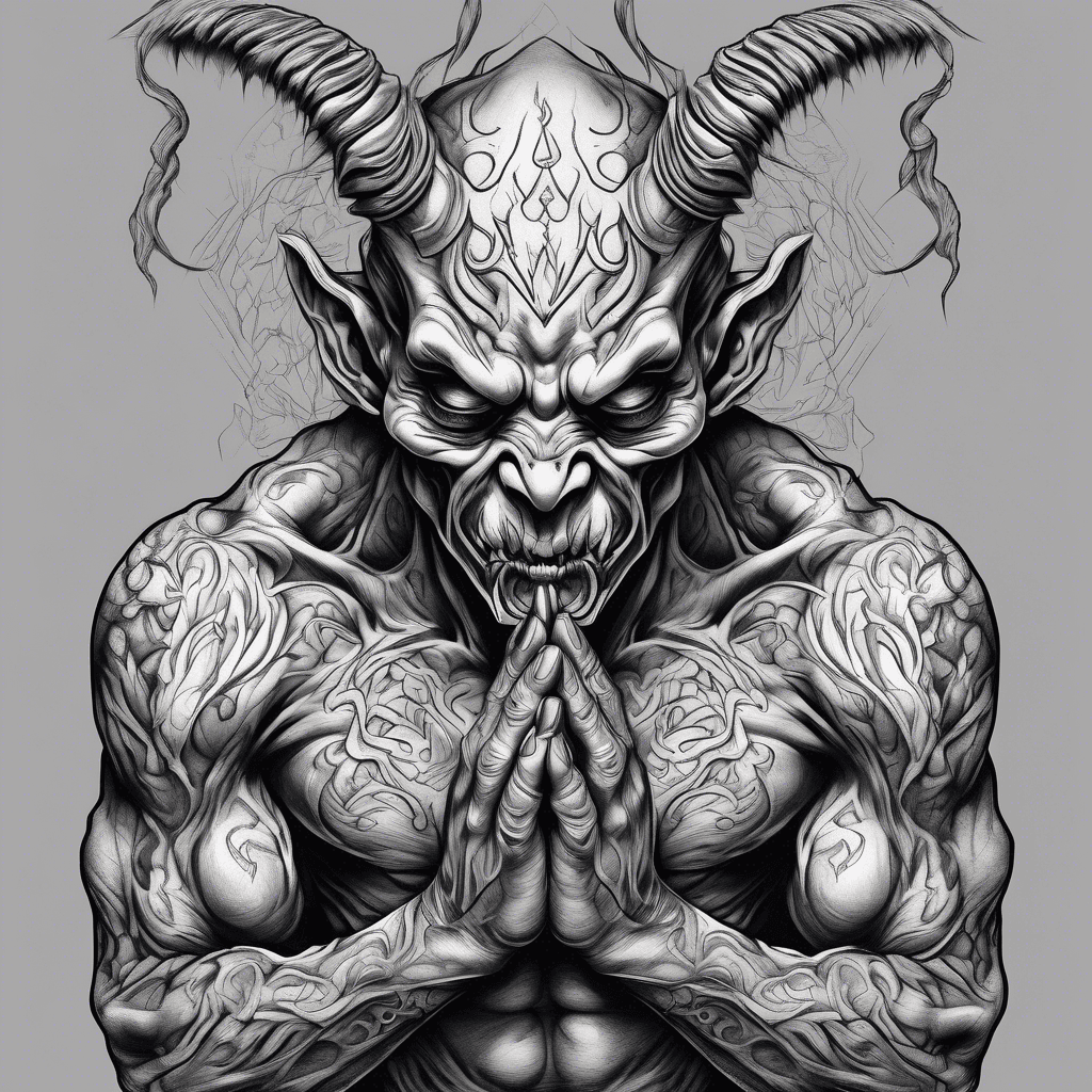 a demonic nune praying