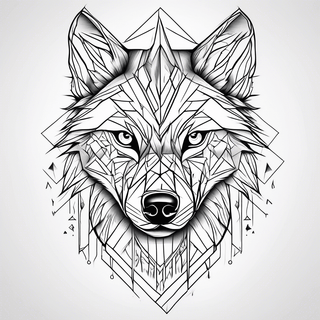 Geometric wolf 