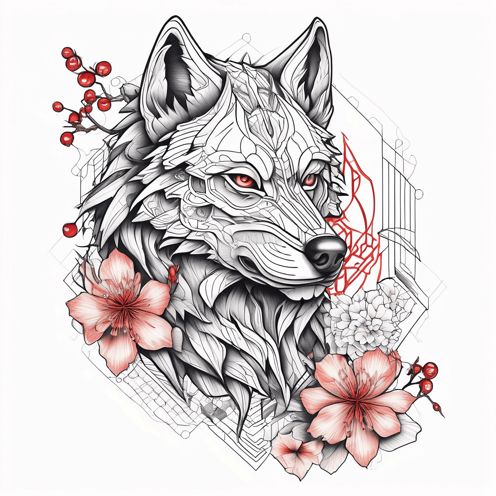 Geometric wolf 