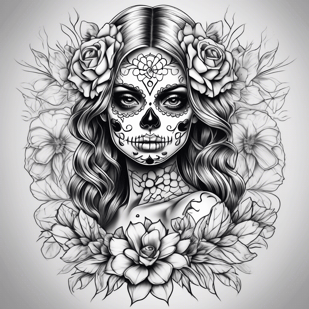 Simple sugar skull girl