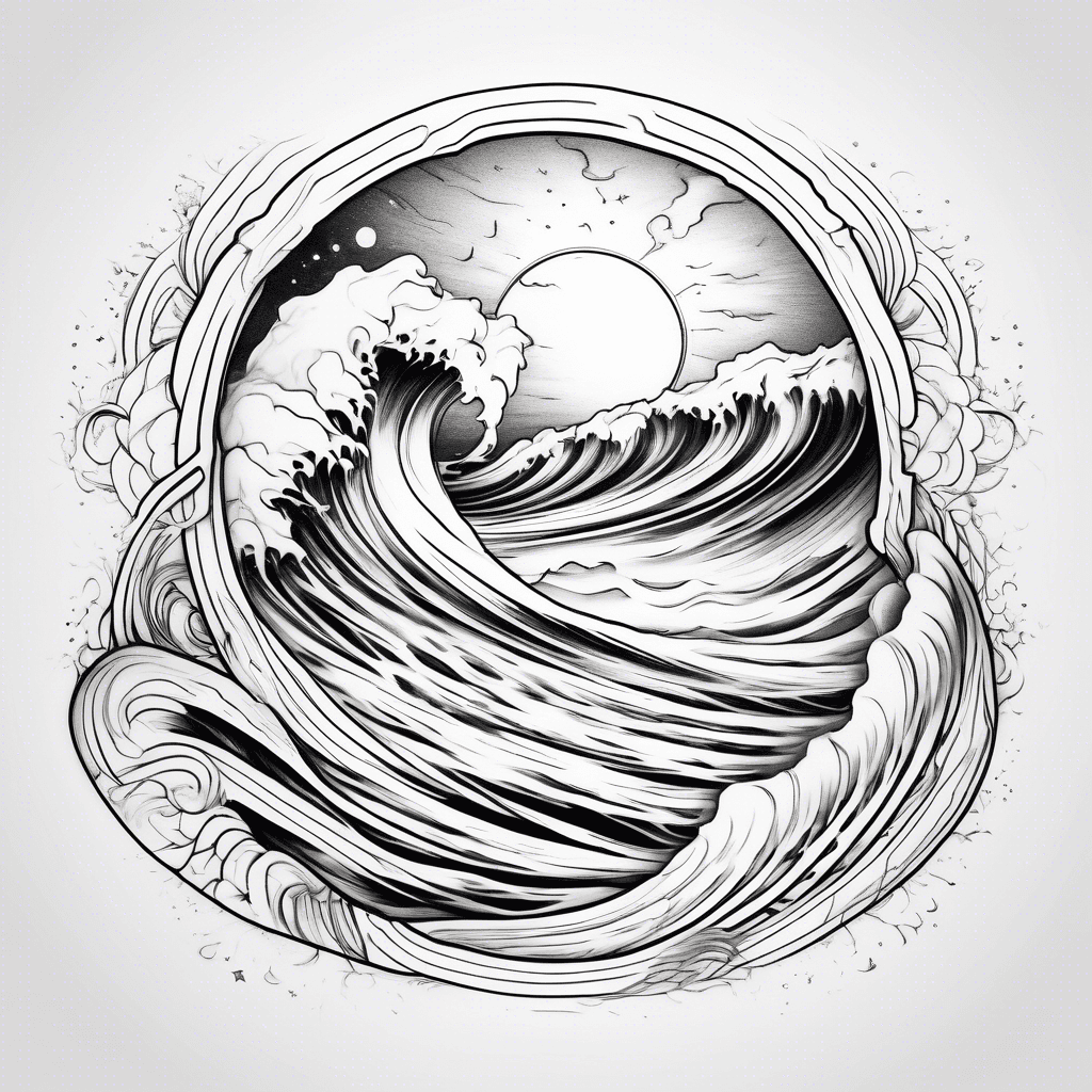 Beach wave inside star