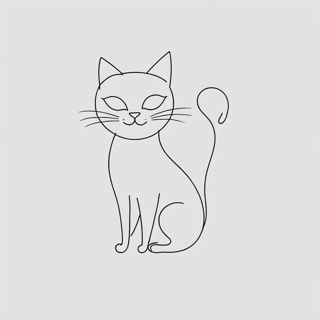 A cat having fun