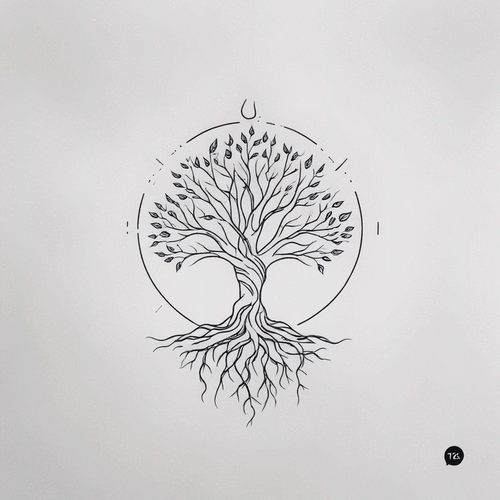 Large tree with roots