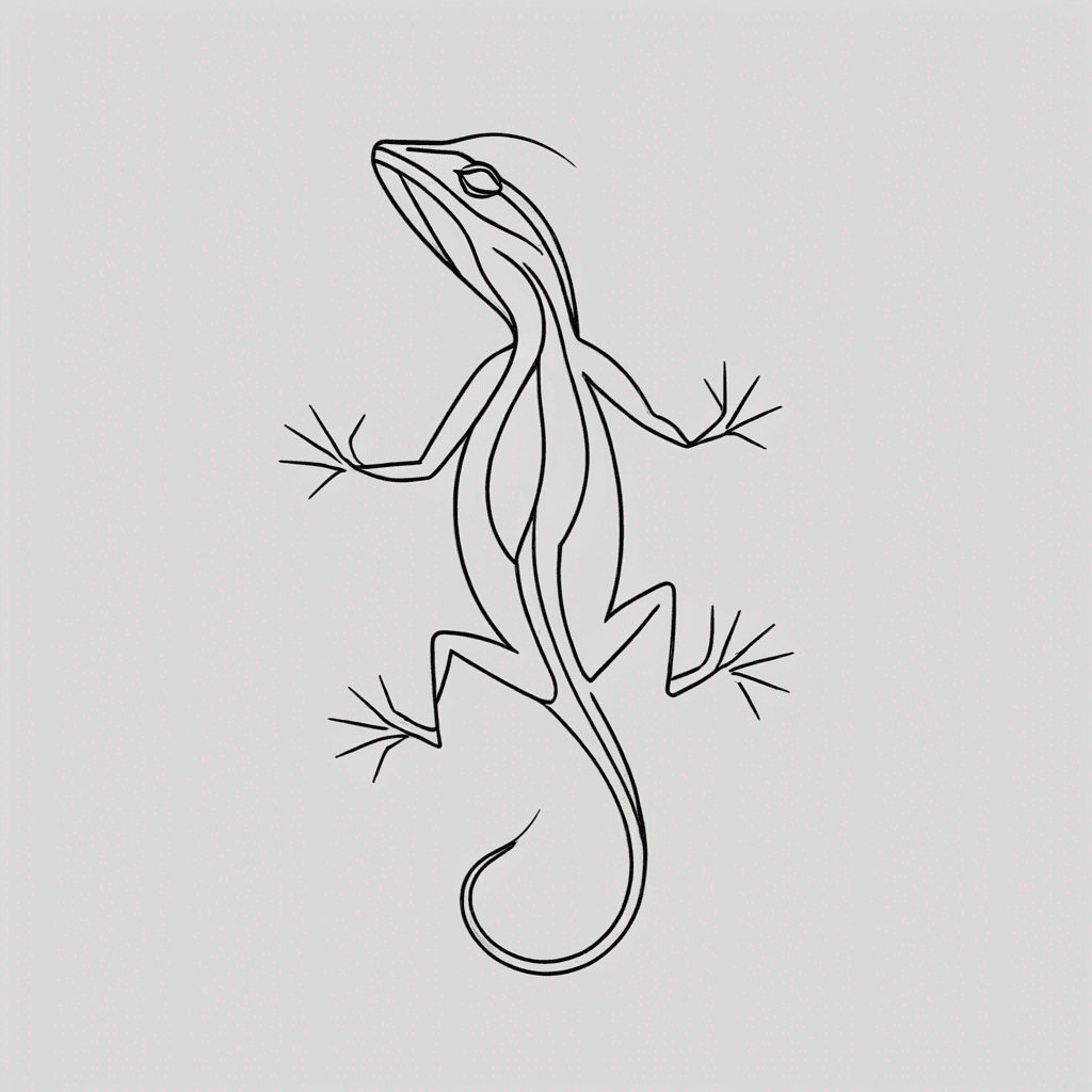 Lizard, view from the top