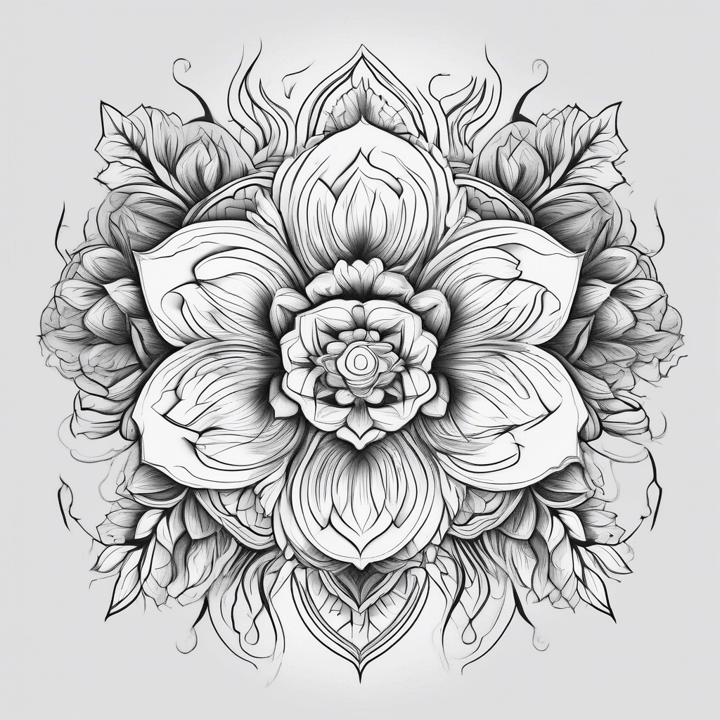 Flowers, mandala
