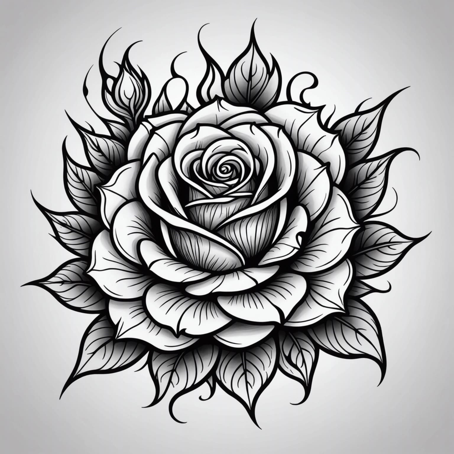 flaming rose