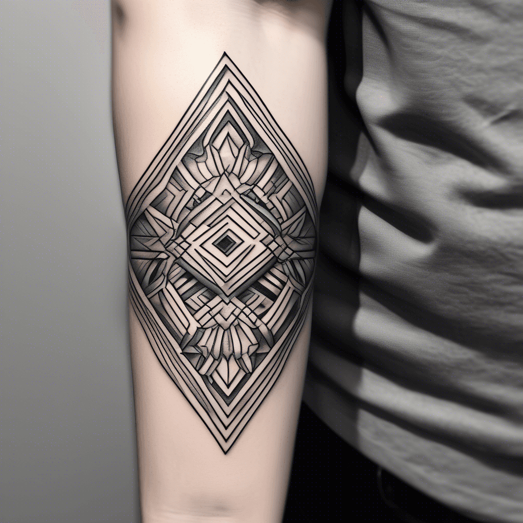 geometric armband tattoo