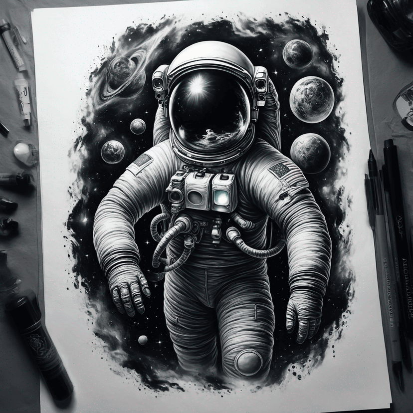 astronaut タトゥーアイデア