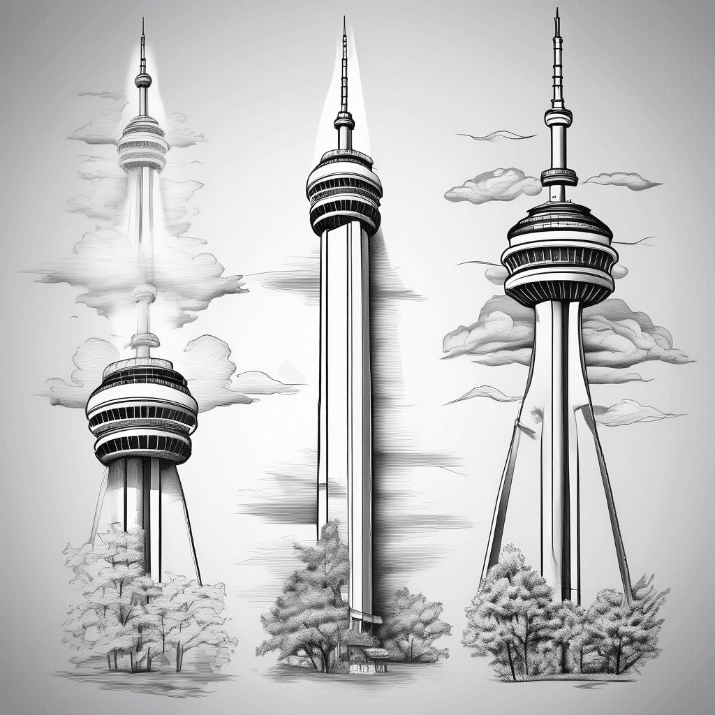 cn tower in victorian style