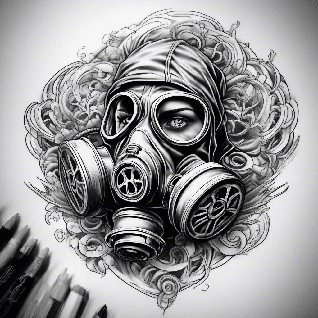 Gas mask in a spiral