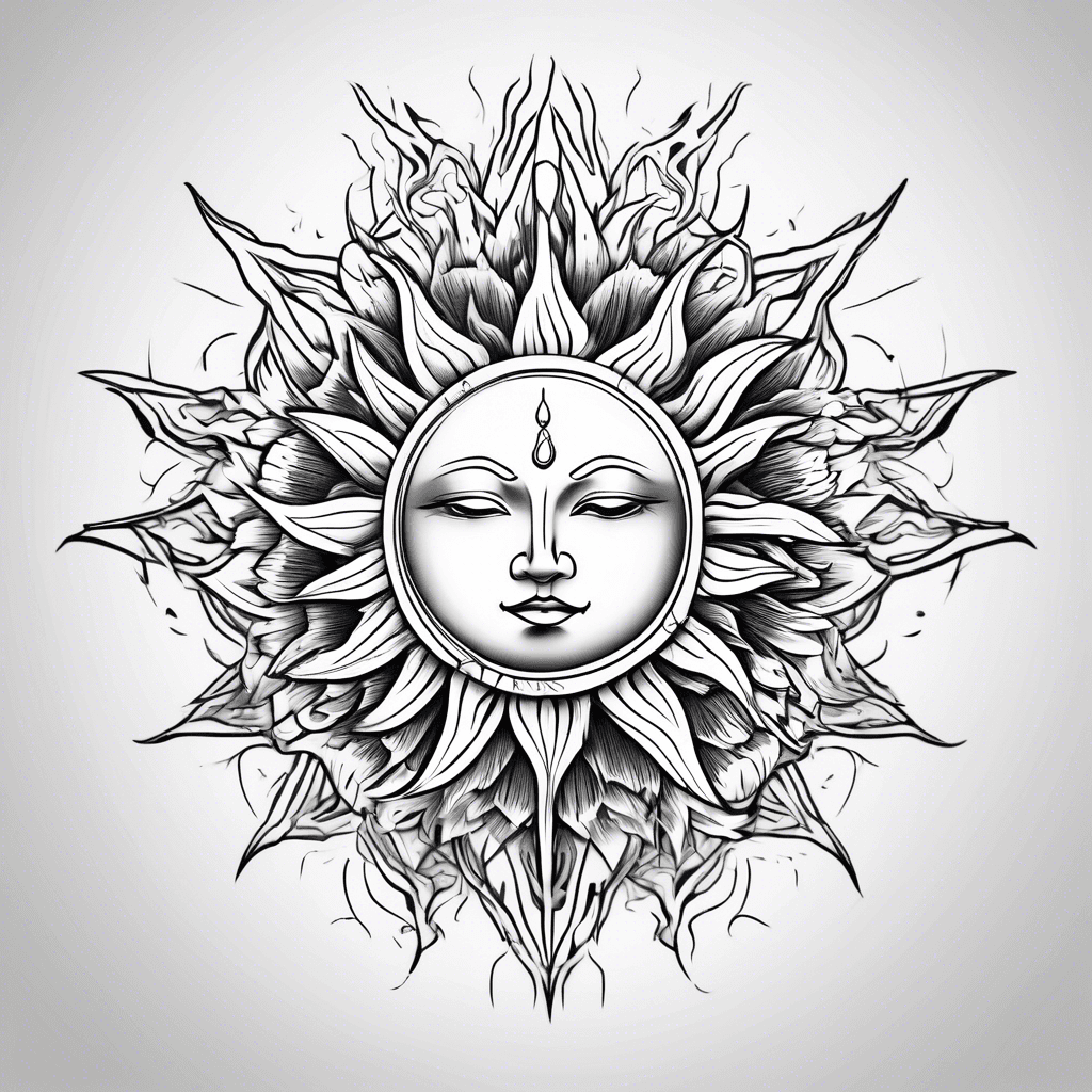 Sun tattoo