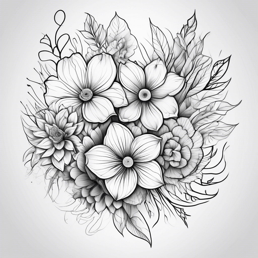 flowers and shapes