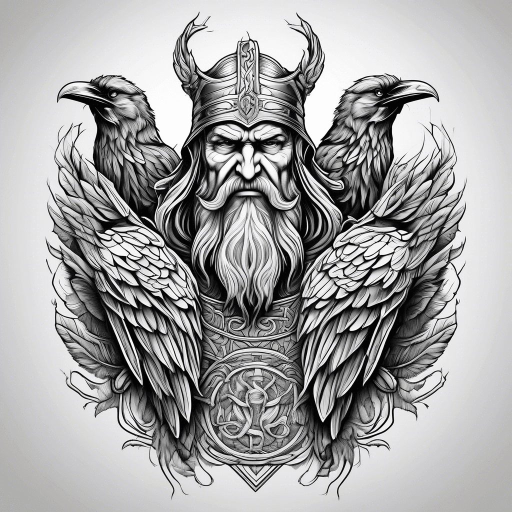 Odin and his ravens 