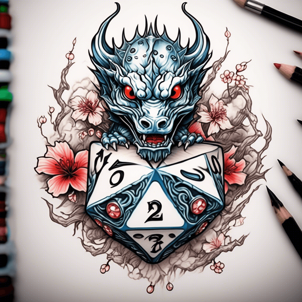 lich dice tattoo D20