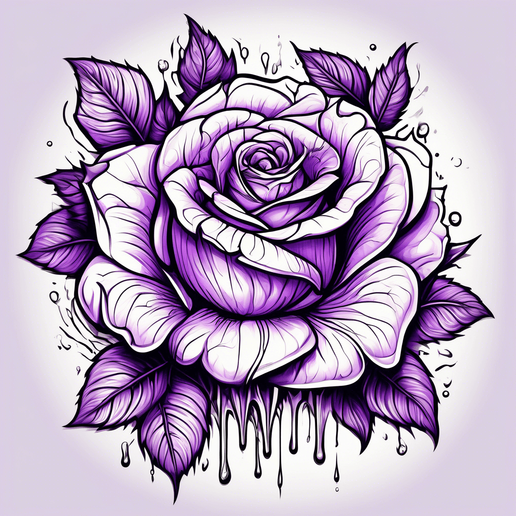 Purple rose and waterfall 