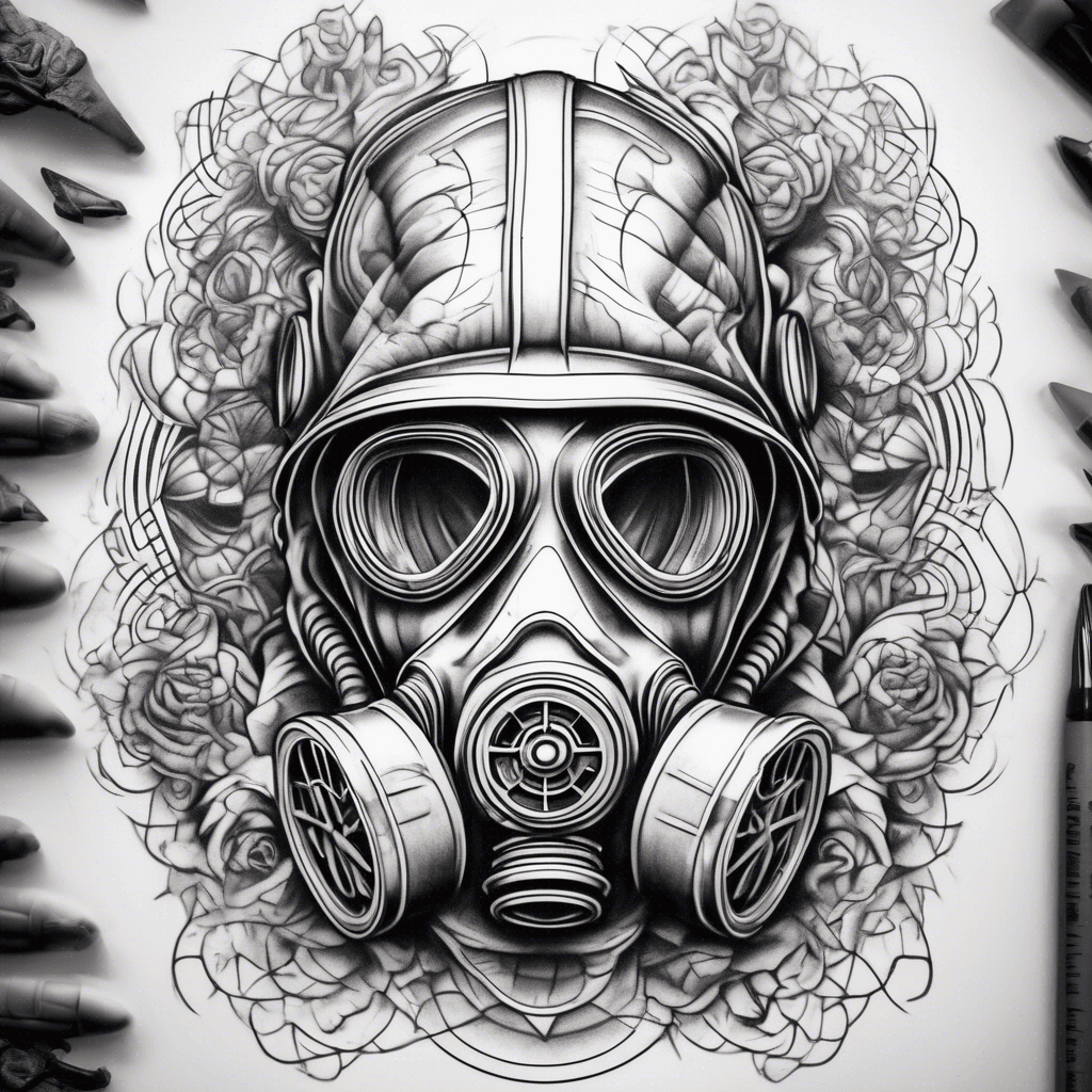 gas mask in a spiral