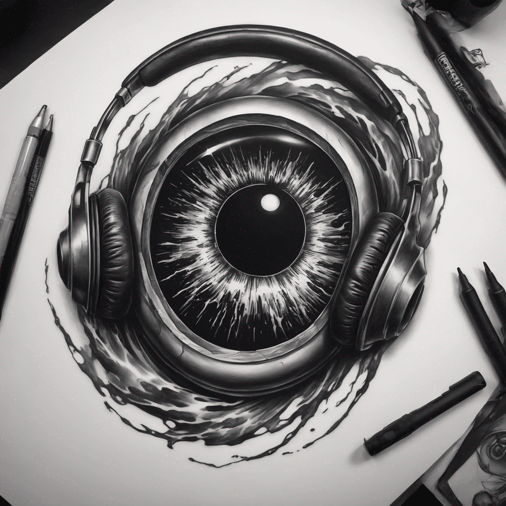 A black hole with headsets