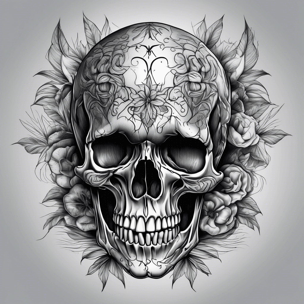 skull with skin