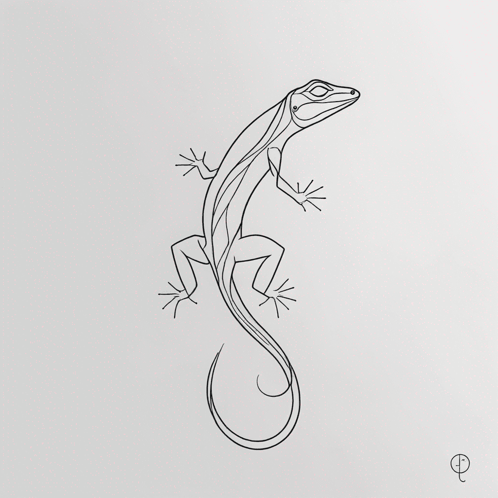 Lizard from the back 