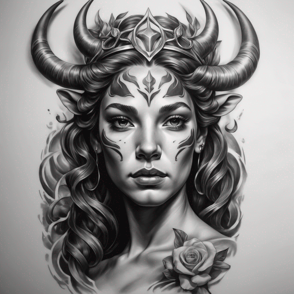 taurus woman portrait tiara