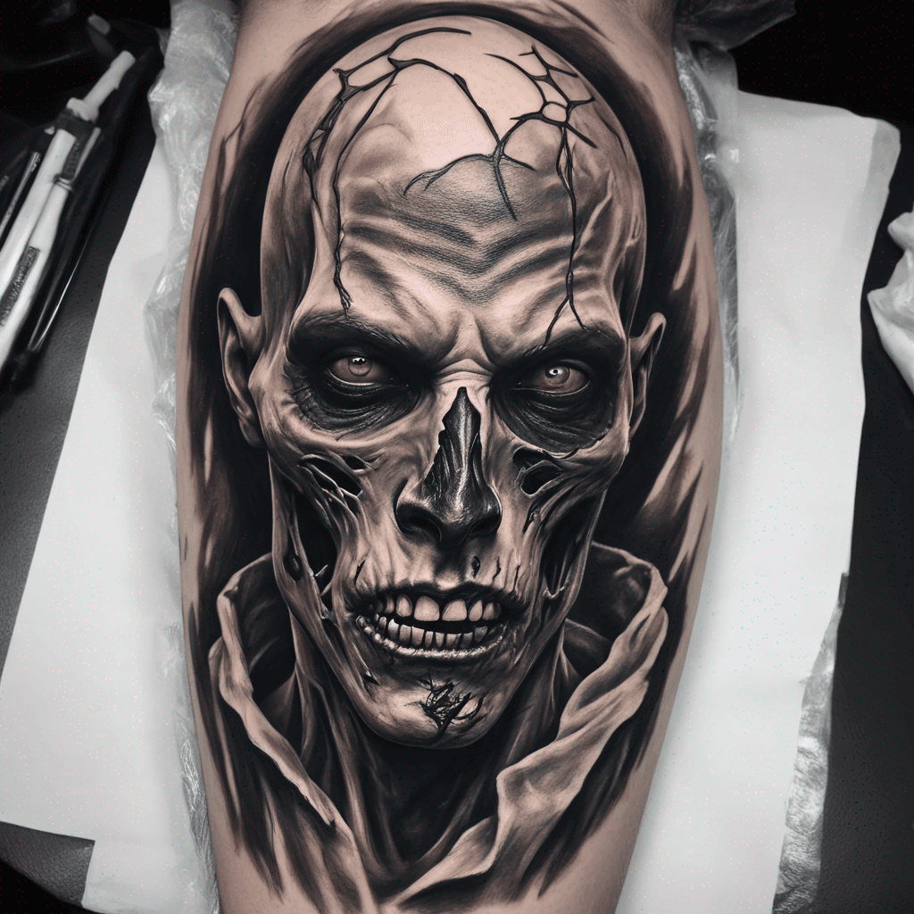undead male shredded skin