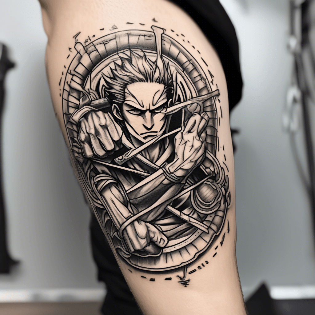 Zoro arm band tattoo 