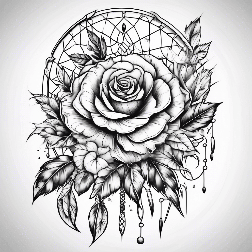 Roses, dream catcher, 