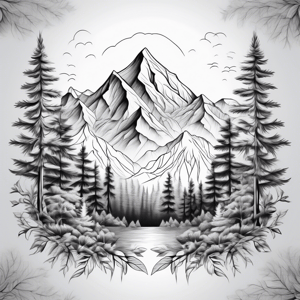 forest and mountains