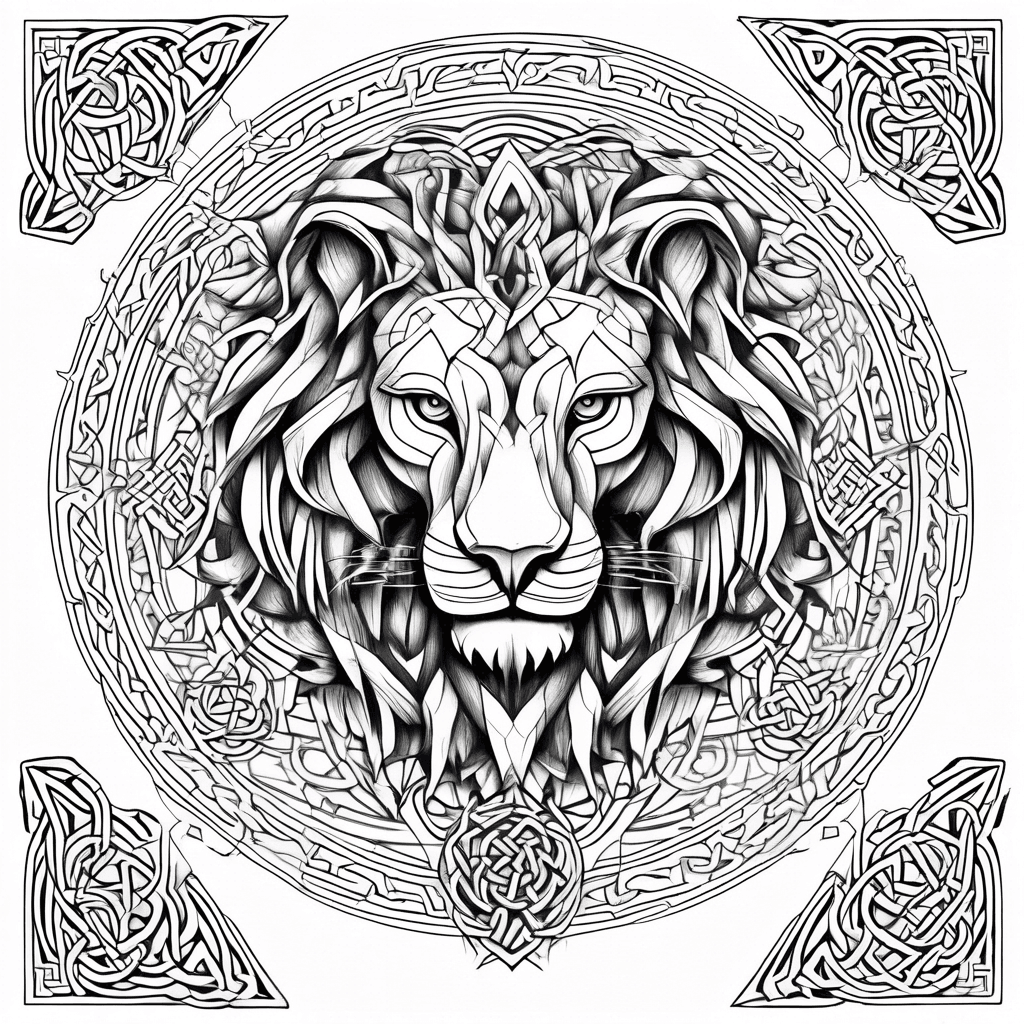 Celtic full body lion