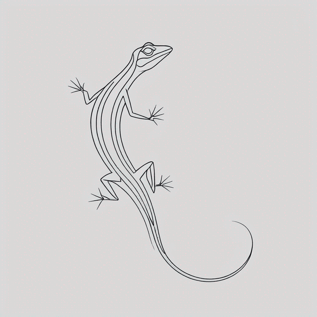 Lizard from the back