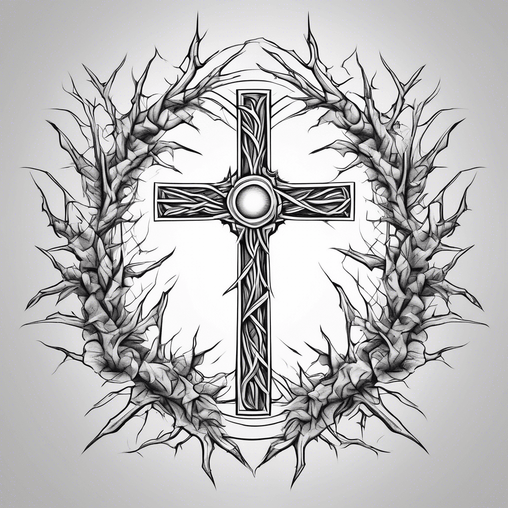 cross made out of thorns