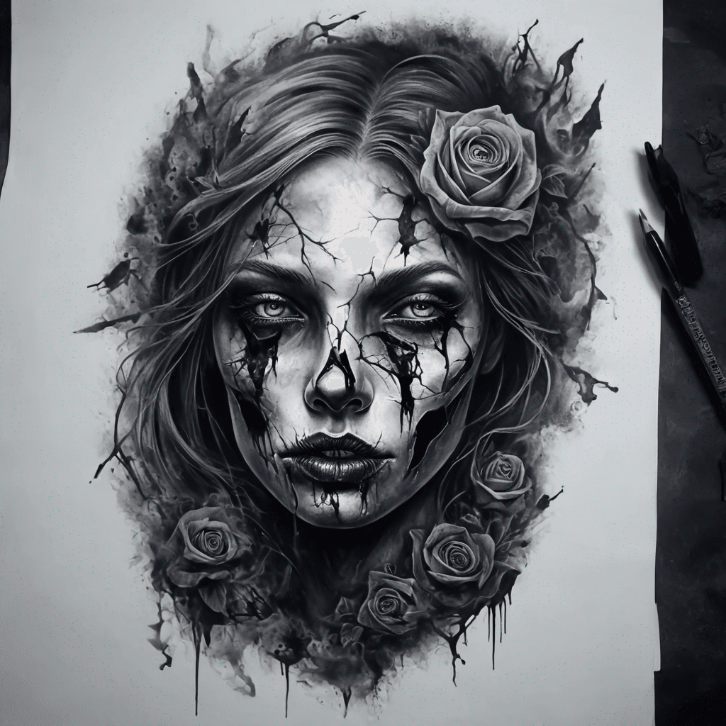 undead face female