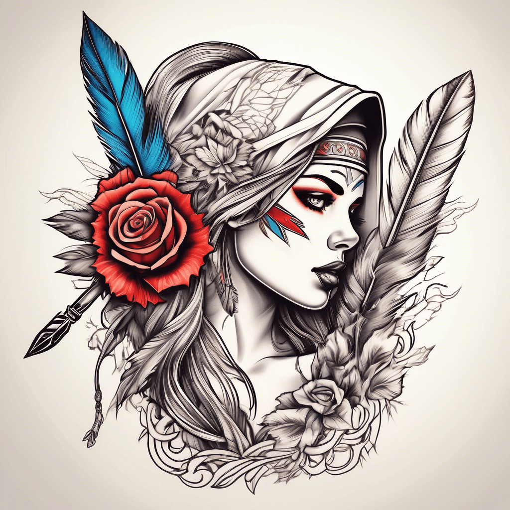 Arrow with a feather