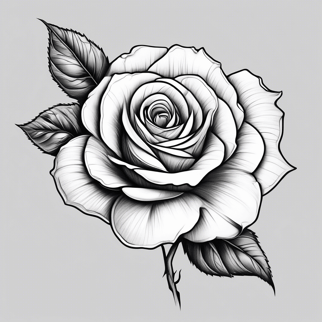 Rose with stem