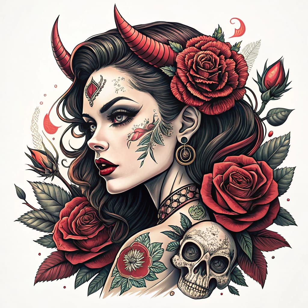 demon woman portrait