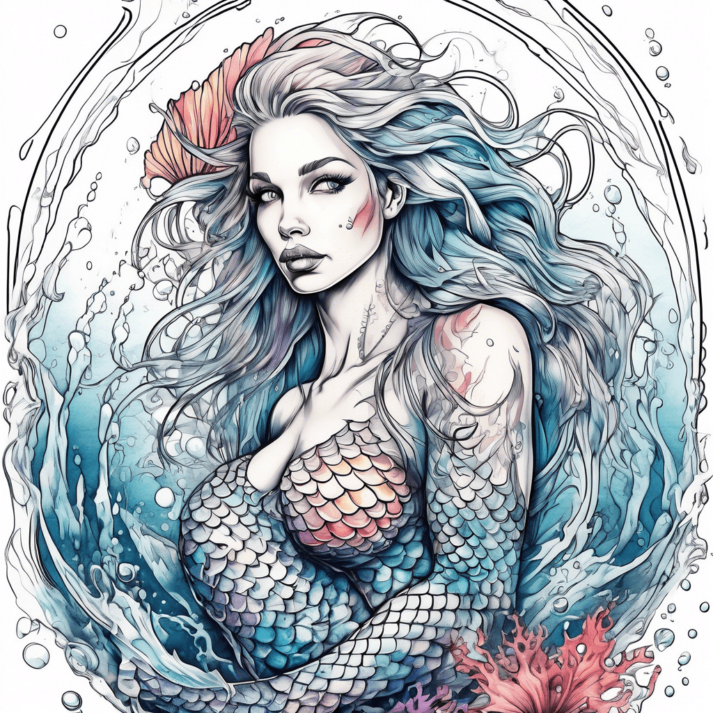 A naked mermaid