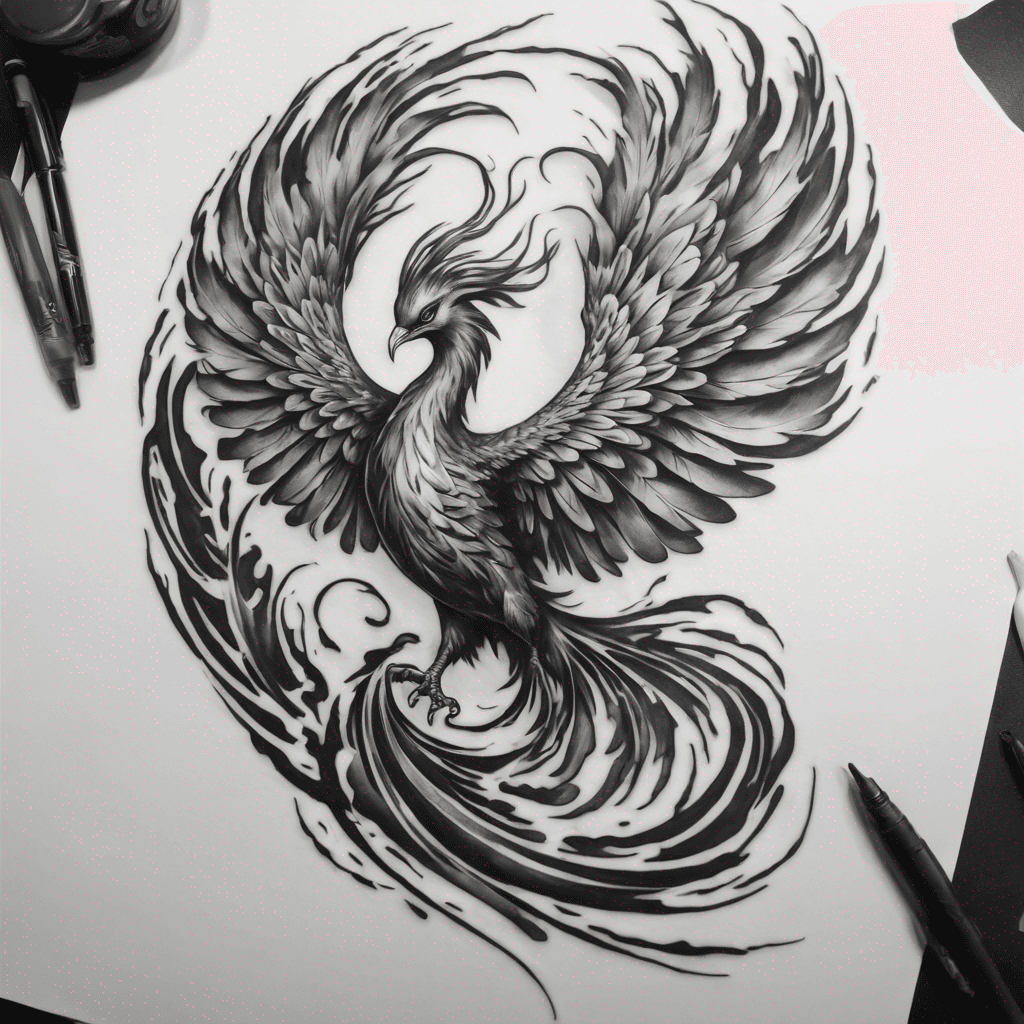 phoenix with koru elements