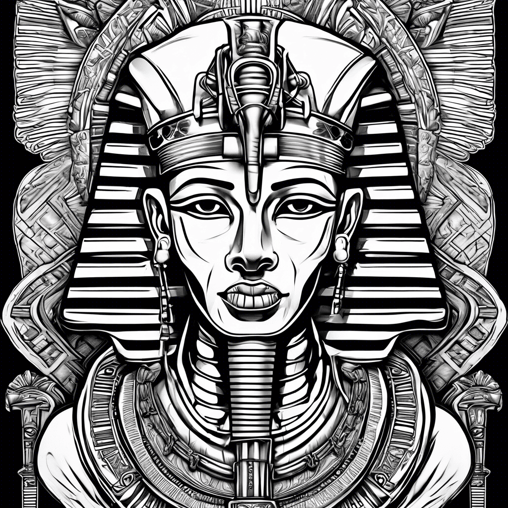 King tut with the ankh