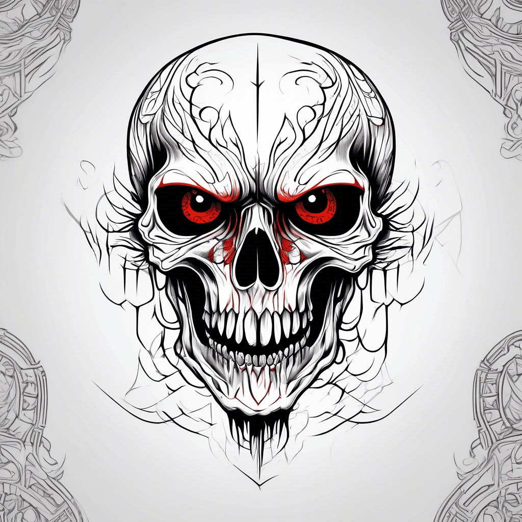 crow red eyes skull