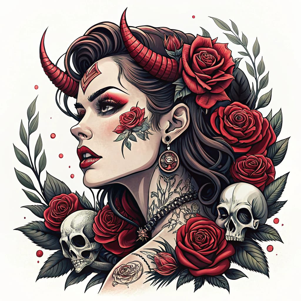 demon woman portrait
