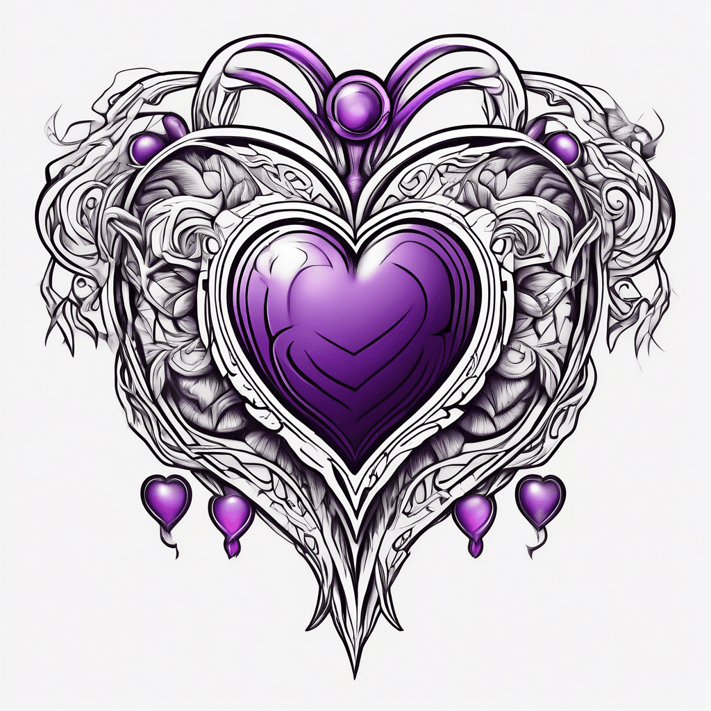 Purple heart red heart 