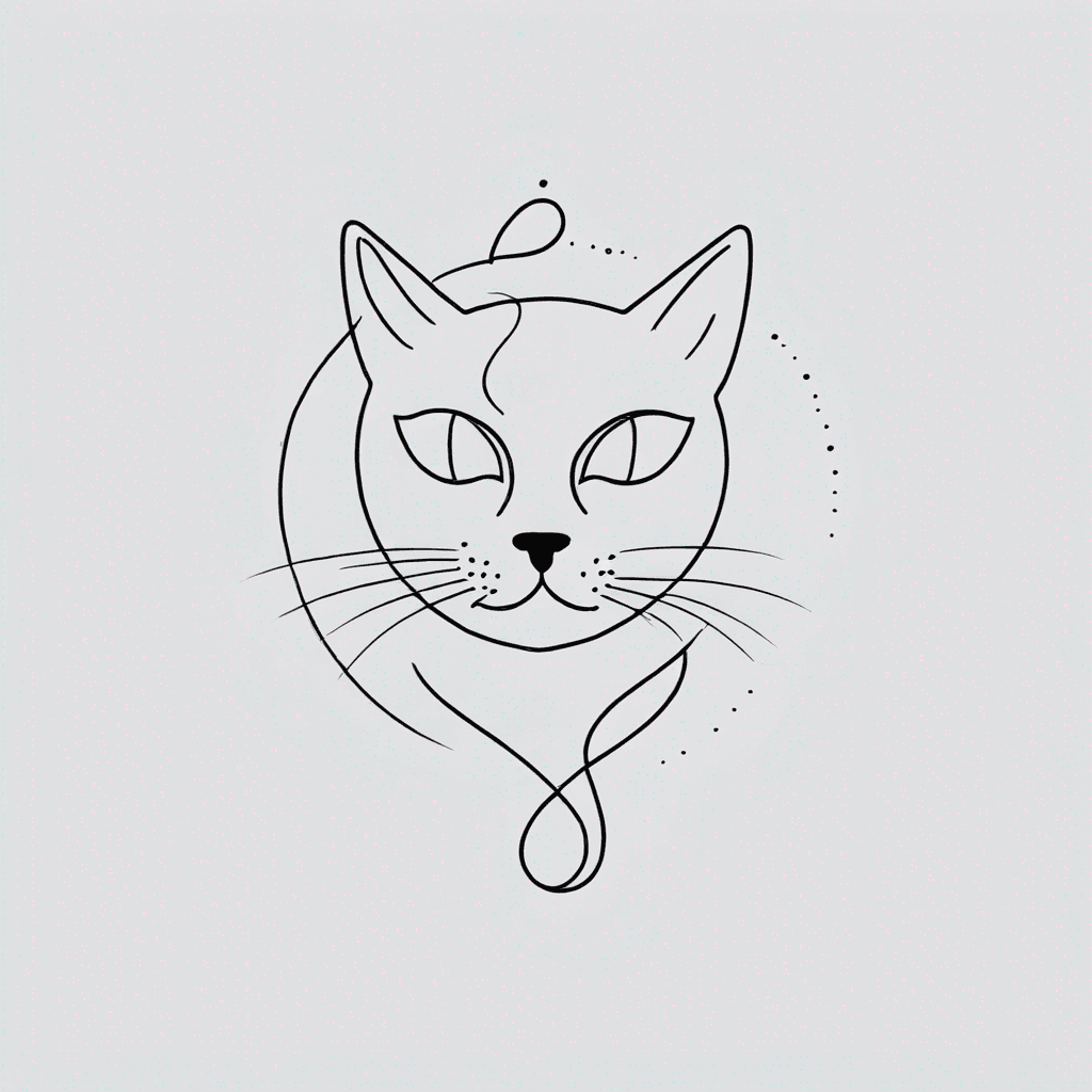 a cat having fun