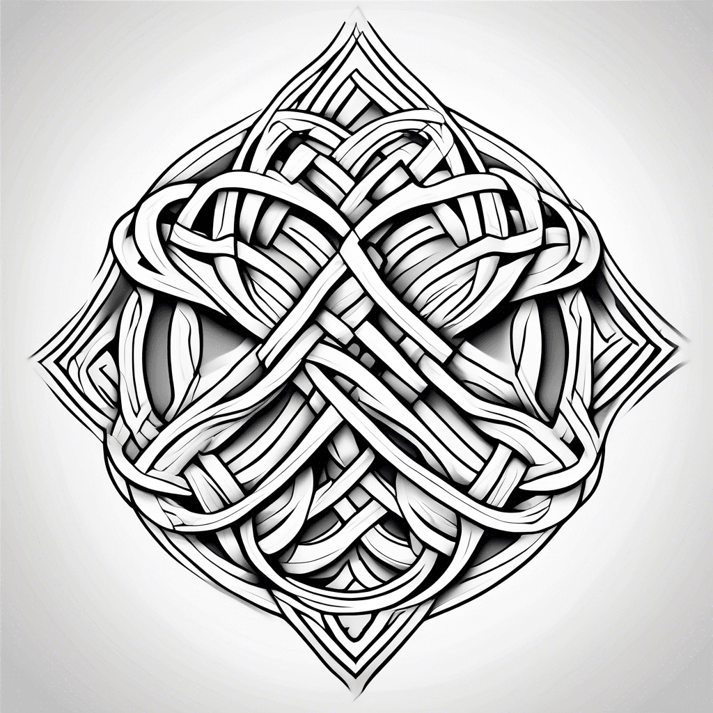 Celtic knot geometric style