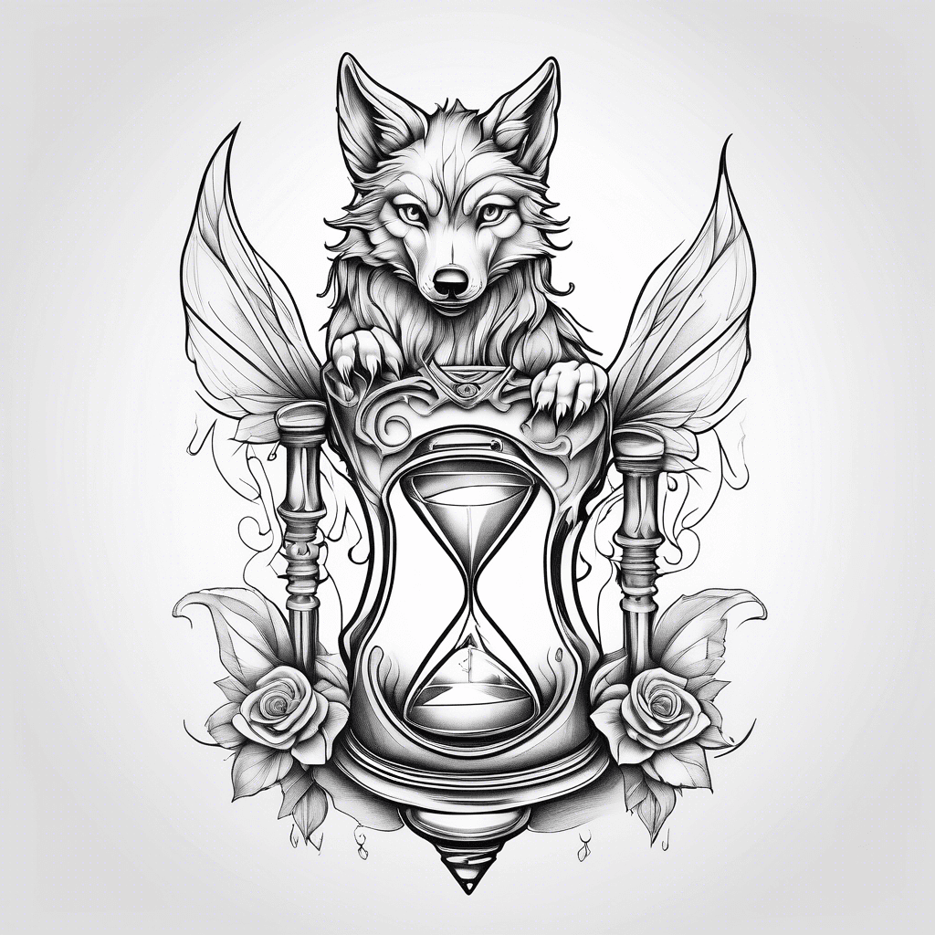 wolf fairy hourglass