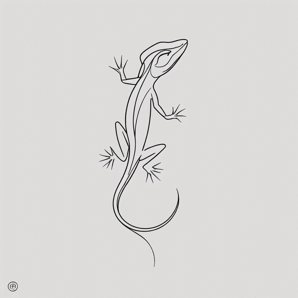 Lizard from the back 