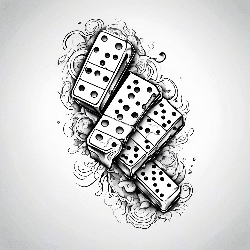 Domino with a semi colon